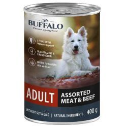 Mr.Buffalo конс ADULT 400 гр (мясное ассорти с говядиной) д/собак*9